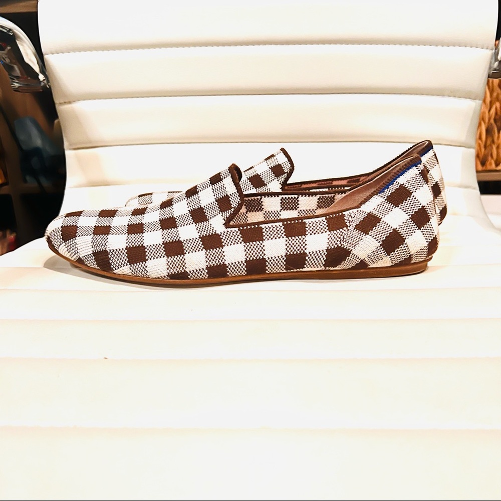 Retired Marta Ferri Check Loafers in Brown Size 10.5